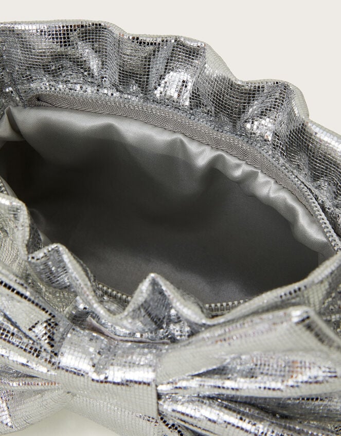 Mirror Metallic Bow Bag, , large