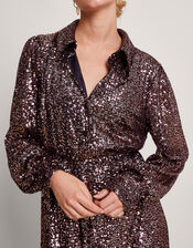 Megan Sequin Dress, Silver (SILVER), large