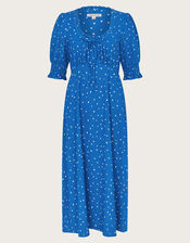 Liza Spot Jersey Dress, Blue (BLUE), large