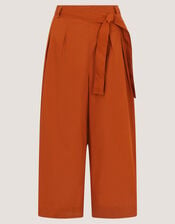 Sofia Cropped Wide Leg Pants, Orange (RUST), large