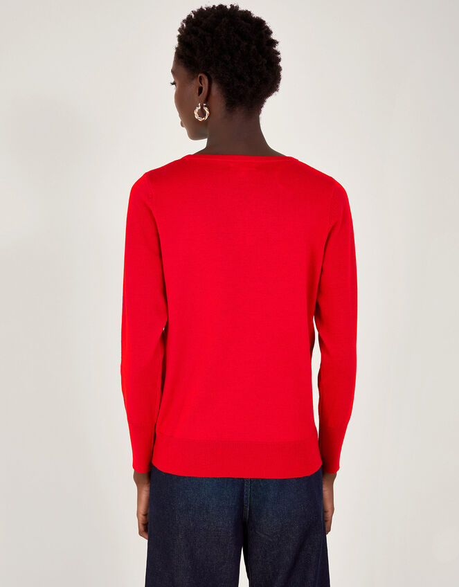 Di Double Bow Sweater, Red (RED), large