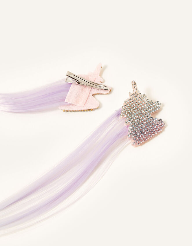 Unicorn Dazzle Faux Hair Clip, , large
