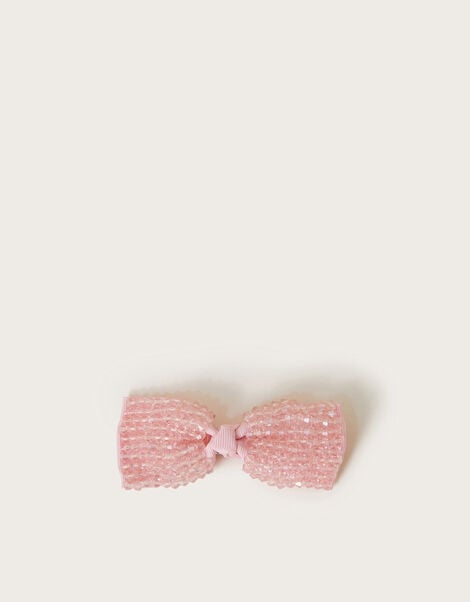 Beaded Bow Hair Clip, , large