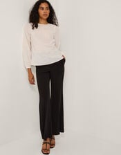 Regina Embroidered Floral Blouse, Cream (CREAM), large