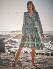 Dilli Grey Issy Print Midi Dress, Green (GREEN), large