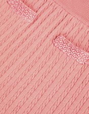 Embellished Cable Knit Skirt, Pink (PINK), large