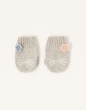 Baby Luna Kitty Mittens, Grey (GREY), large