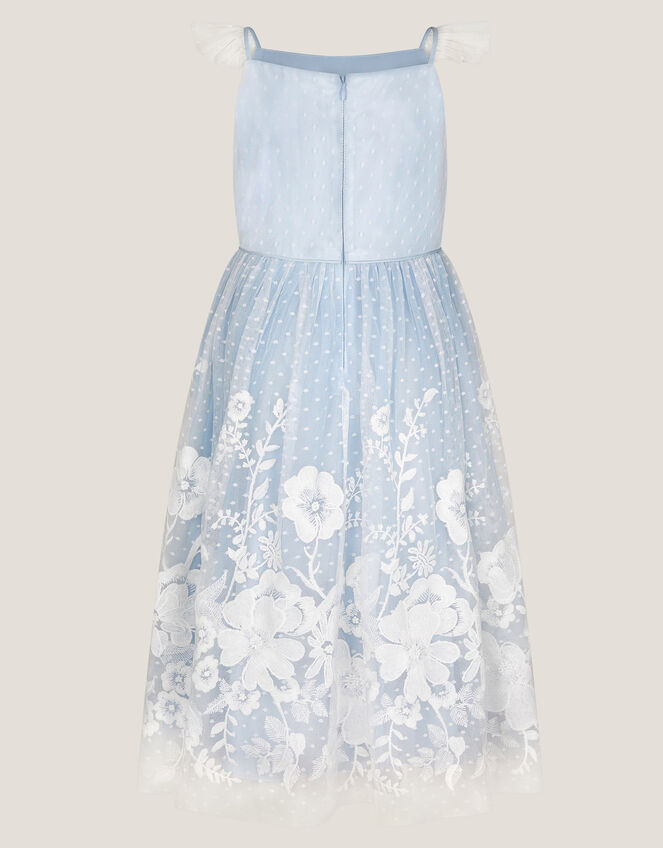 Abigail Floral Embroidered Dress, Blue (BLUE), large