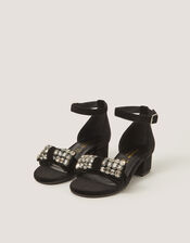 Embellished Velvet Two-Part Heels, Black (BLACK), large