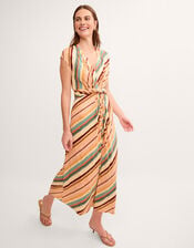 Tola Stripe Jersey Midi Dress, Pink (LIGHT PINK), large