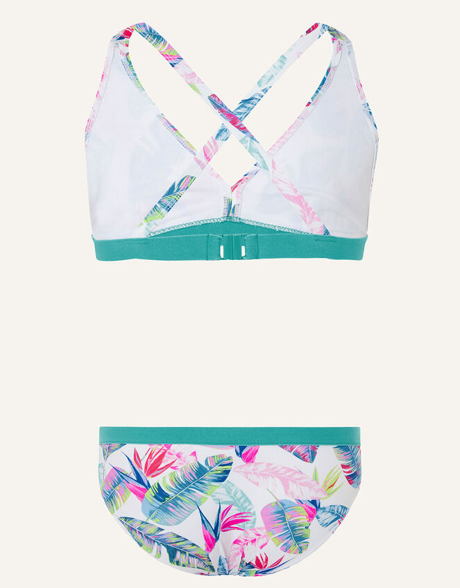 Palm Print Bikini Set, Ivory (IVORY), large