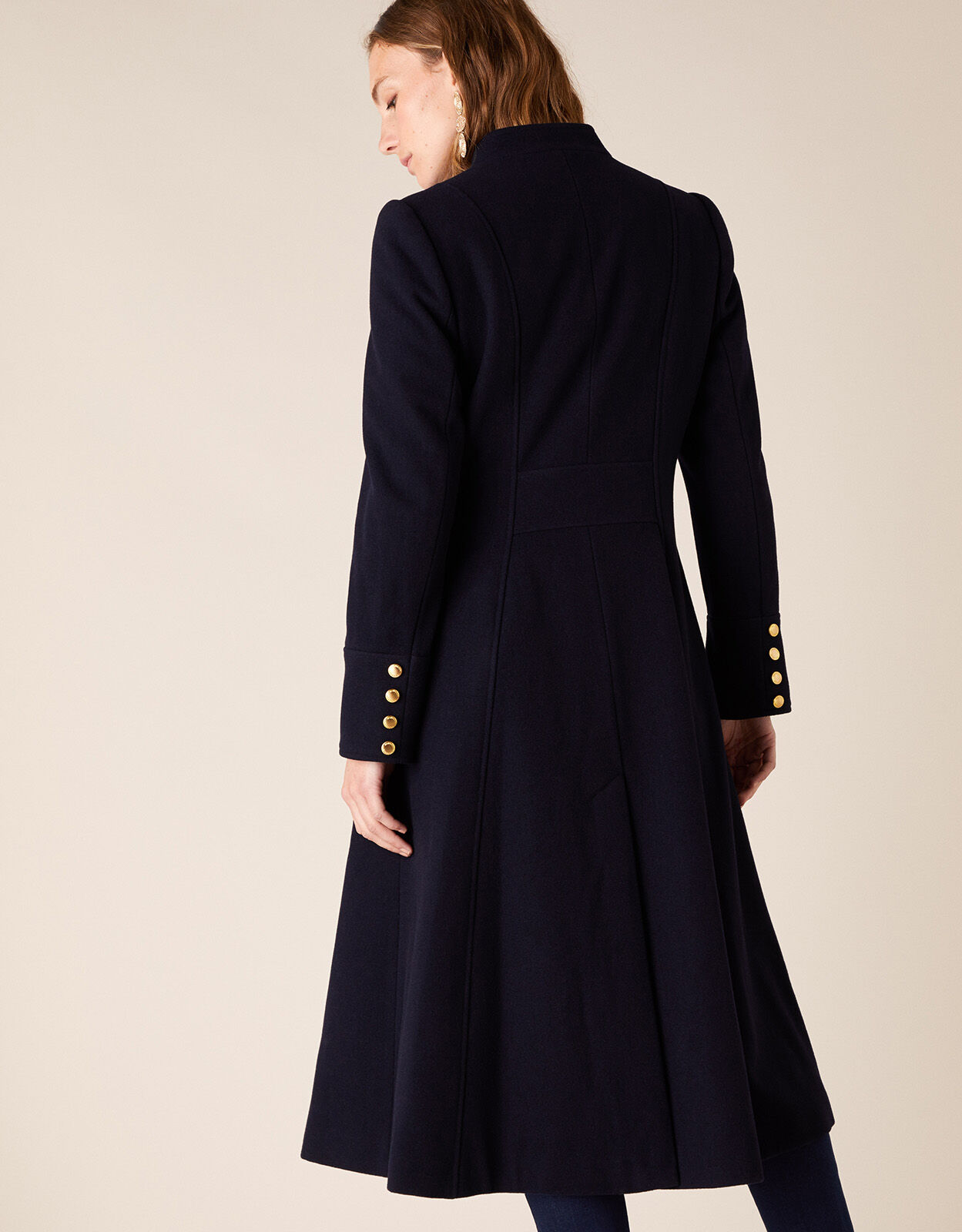 Fitted best sale military coat