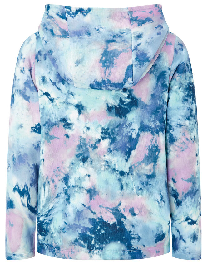 Sequin Star Tie-Dye Hoody, Blue (BLUE), large