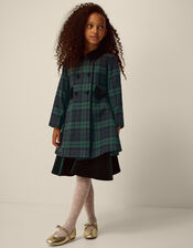 Charlotte Tartan Coat, Green (GREEN), large