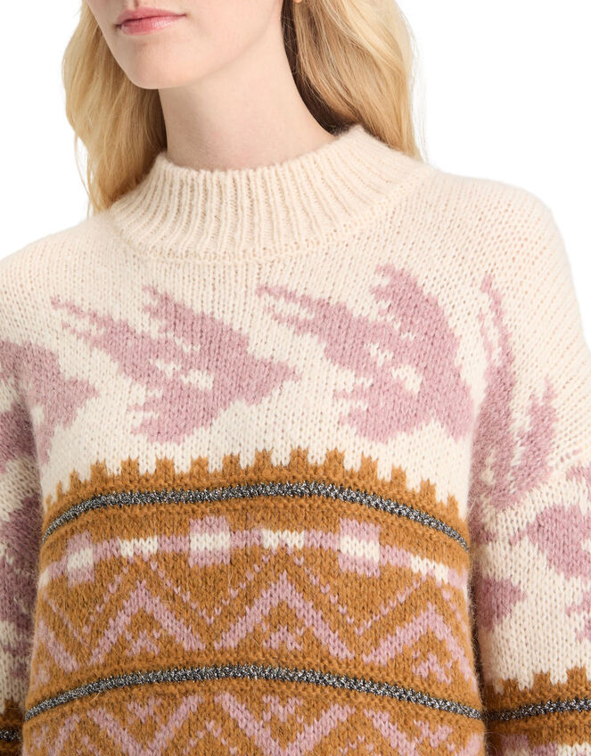 Scotch and Soda Metallic Fair Isle Jumper, Multi (MULTI), large
