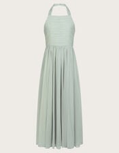 Ayo Halter Prom Maxi Dress, Green (SAGE), large