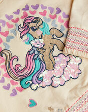 Monsoon x My Little Pony Rainbow Embroidered Sweatshirt, Ivory (IVORY), large