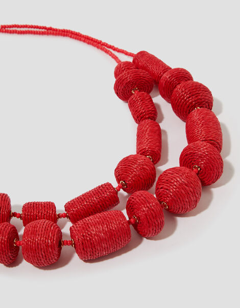 Chunky Woven Beaded Necklace, , large