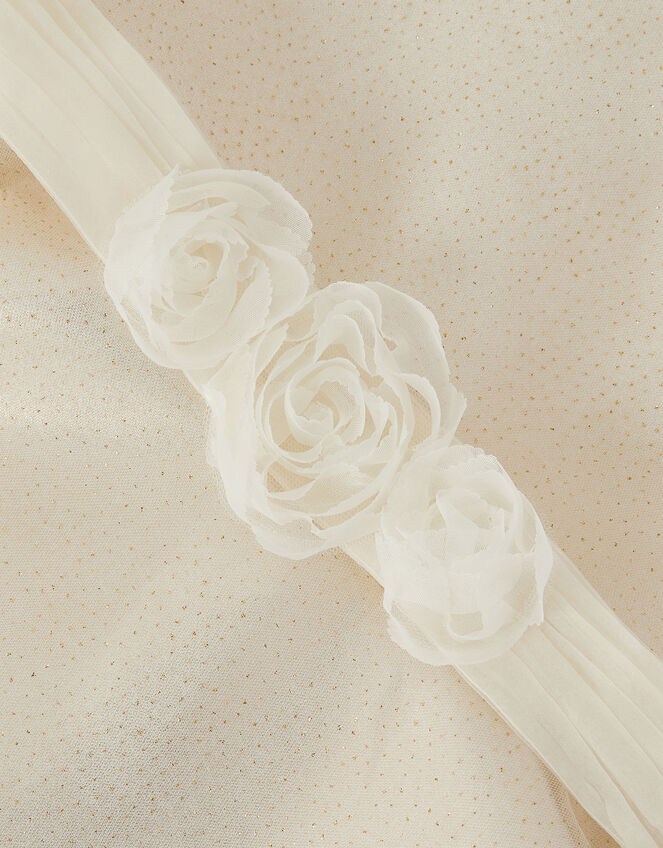 Principesa Appliqu&eacute; Rose Sparkle Dress, Gold (GOLD), large