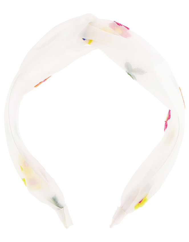 Floral Embroidered Organza Hair Set, , large
