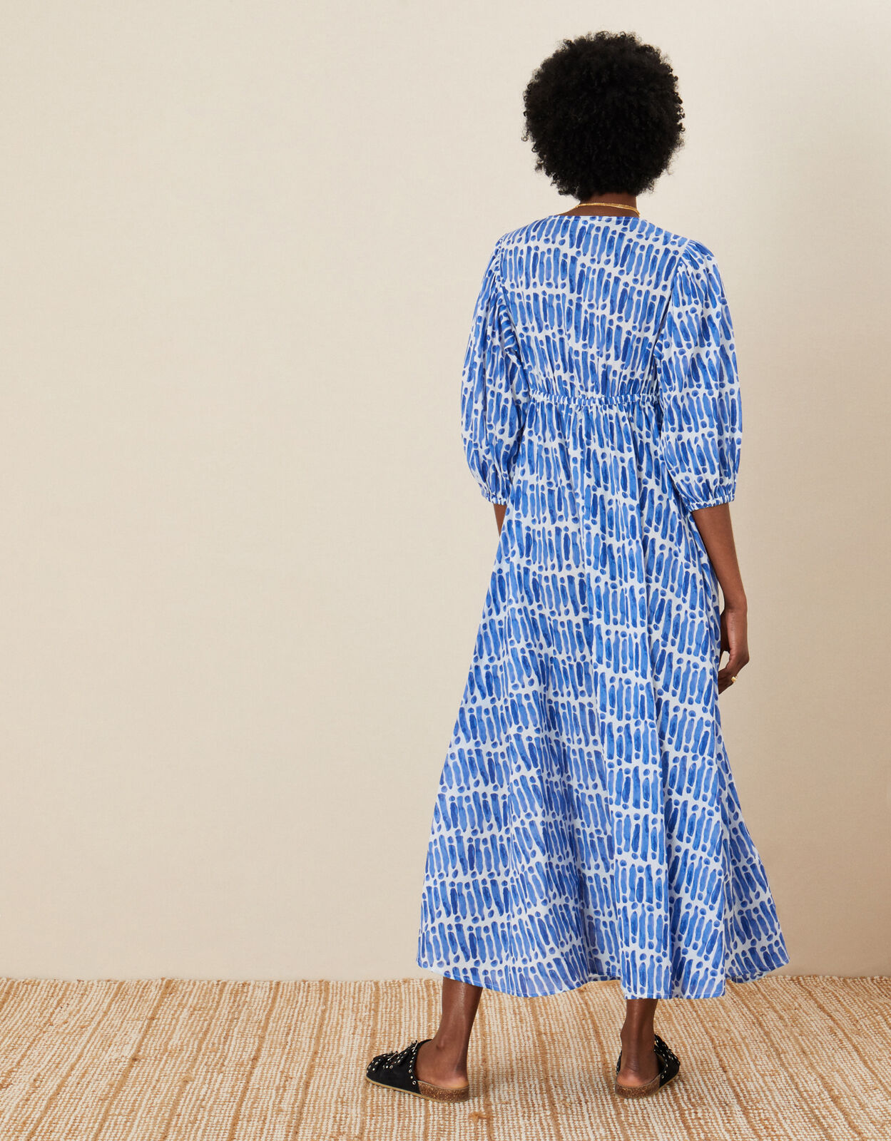 Benita Printed Maxi Dress Blue