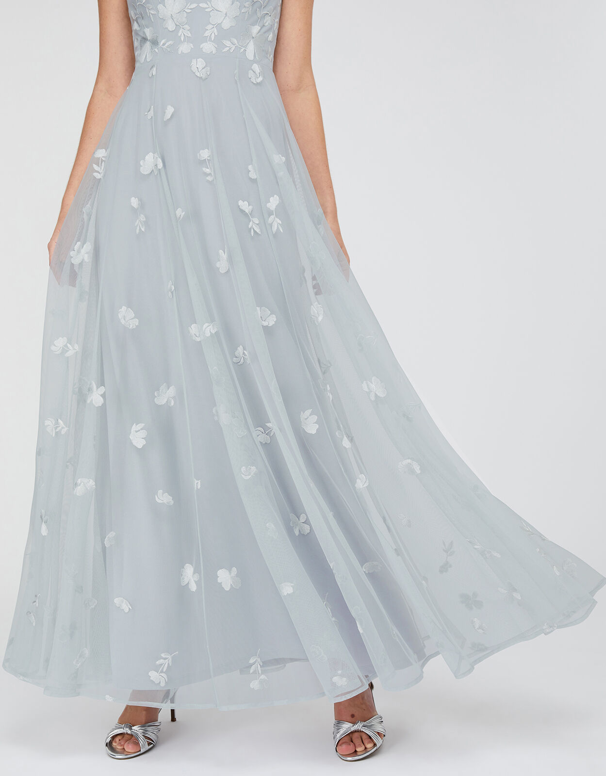 monsoon clemence embroidered maxi dress Leo Lin Clémence Embroidered Split Maxi Dress - Hibiscus in Pistachio