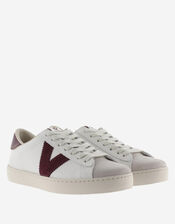 Victoria Berlin Leather & Suede Trainers, Red (BURGUNDY), large