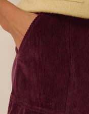 Yasmin Corduroy Midi Skirt, Red (BURGUNDY), large
