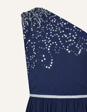 Scatter Sequin Prom Dress, Blue (NAVY), large