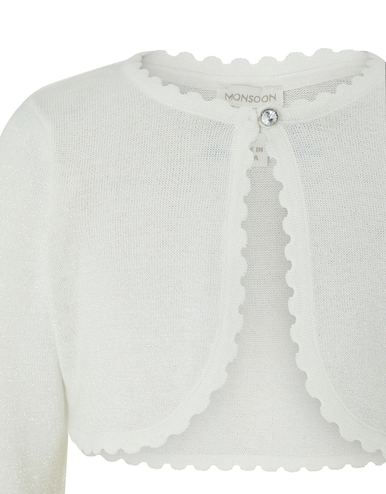 Niamh Crystal Knitted Cardigan Ivory 