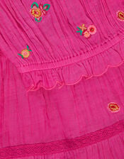 Embroidered Floral Top & Skirt Set, Pink (MAGENTA), large