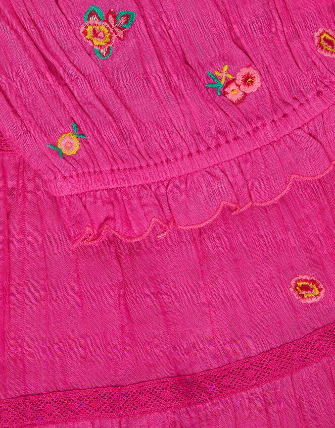 Embroidered Floral Top & Skirt Set, Pink (MAGENTA), large