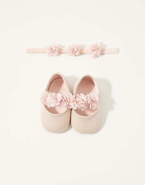 Corsage Bando and Bootie Set, Pink (PINK), large