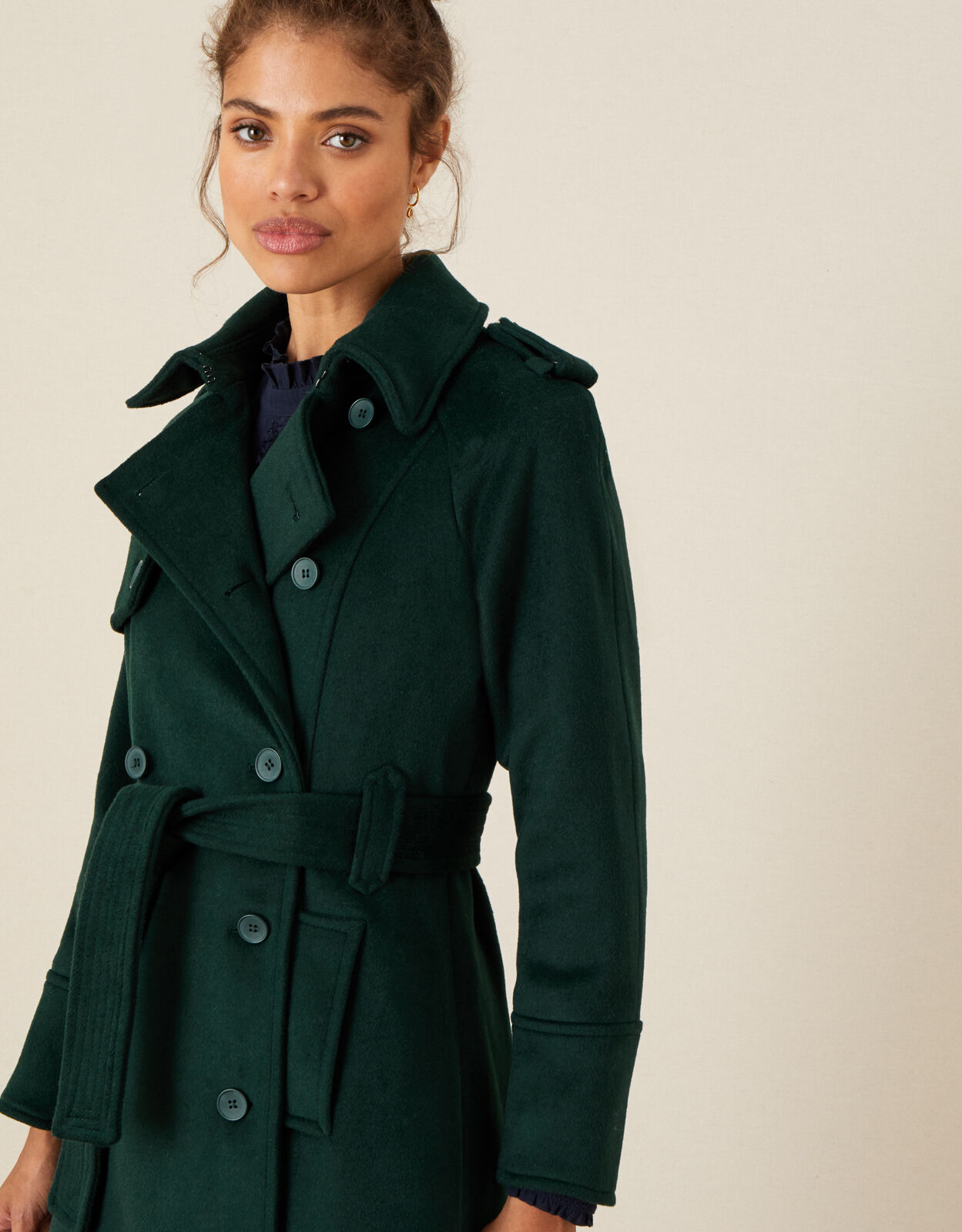Teal trench coat womens hot sale