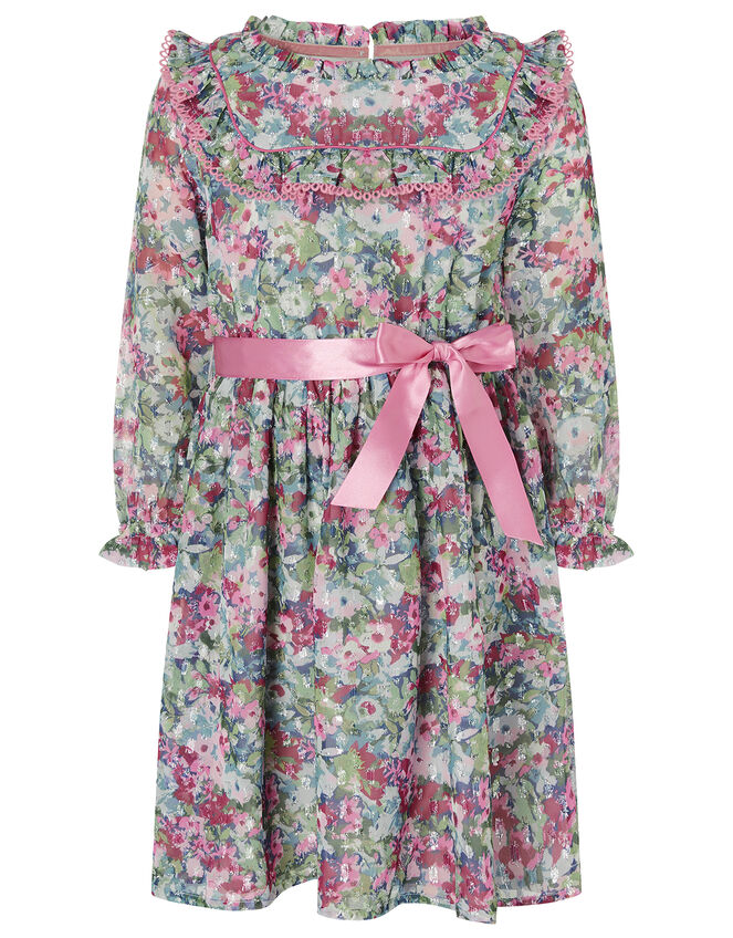 Floral Print Dress, Green (GREEN), large