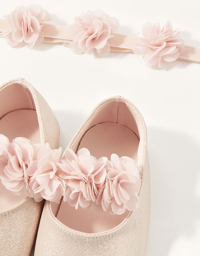 Corsage Bando and Bootie Set, Pink (PINK), large