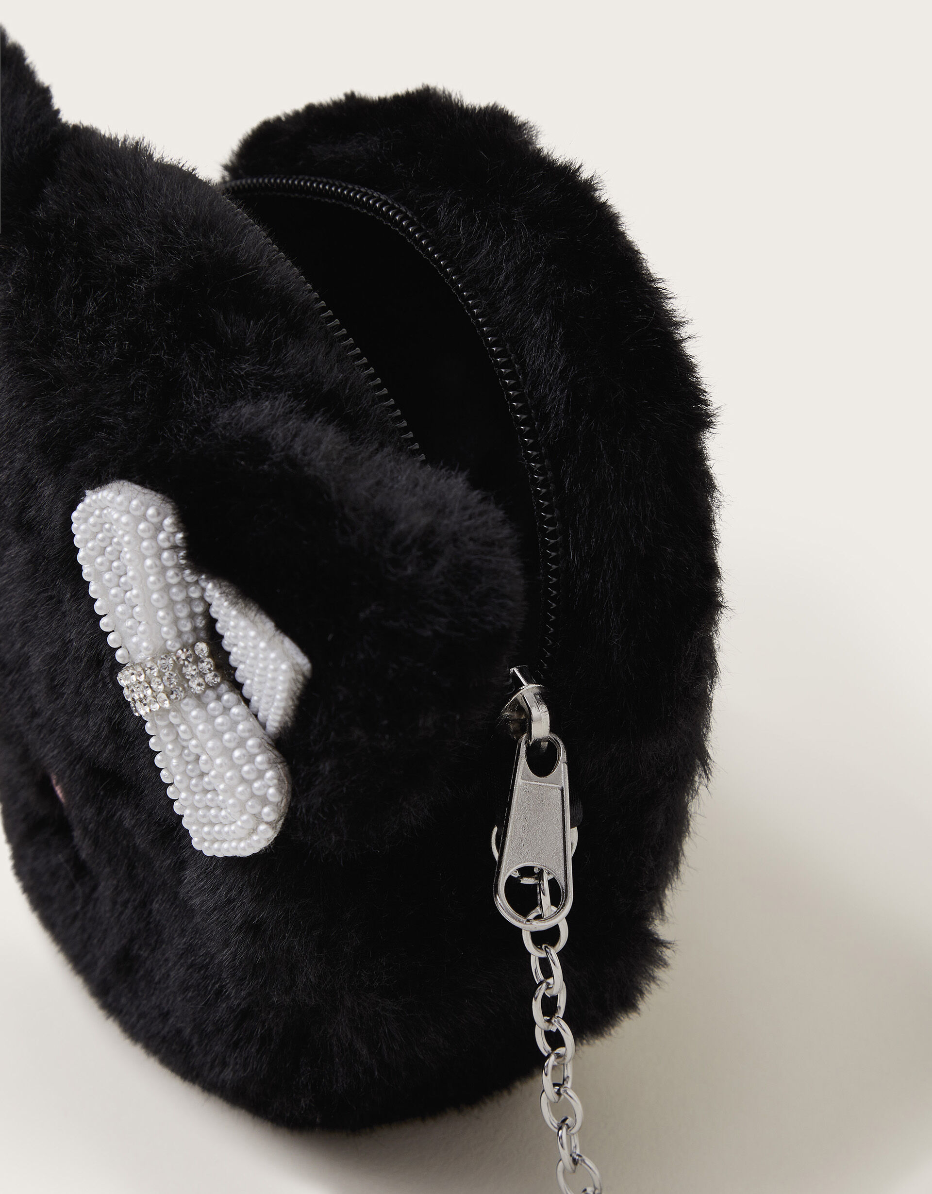 Round Faux Fur Cat Bag Accessories Monsoon Global