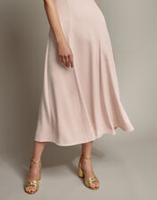 Belle Bow Sleeve Midi Dress, Pink (BLUSH), large