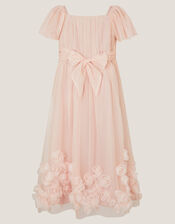 Evangaline Rose Appliqué Tulle Dress, Pink (PINK), large