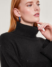 Sadie Sequin Jumper, Black (BLACK), large