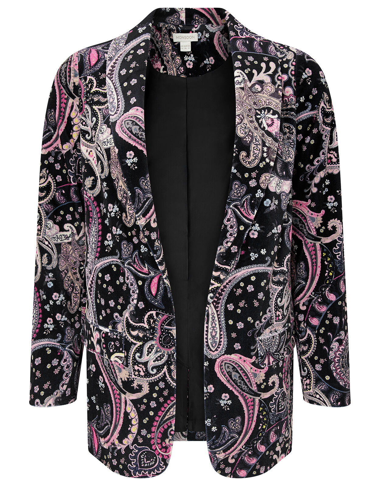Velvet paisley blazer outlet