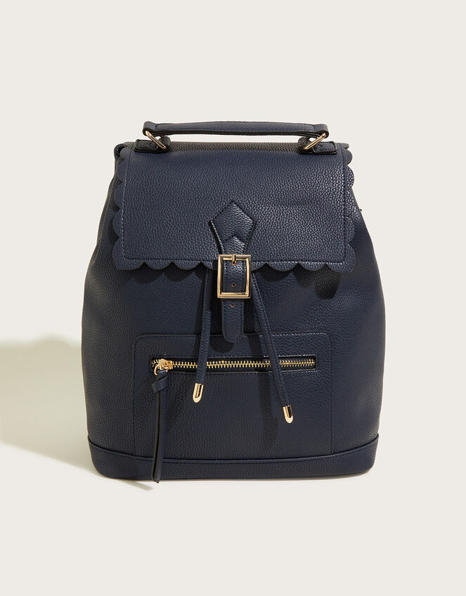 Scallop Backpack, Blue (NAVY), large