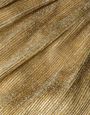 Truth Sequin Plisse Dress, Gold (GOLD), large