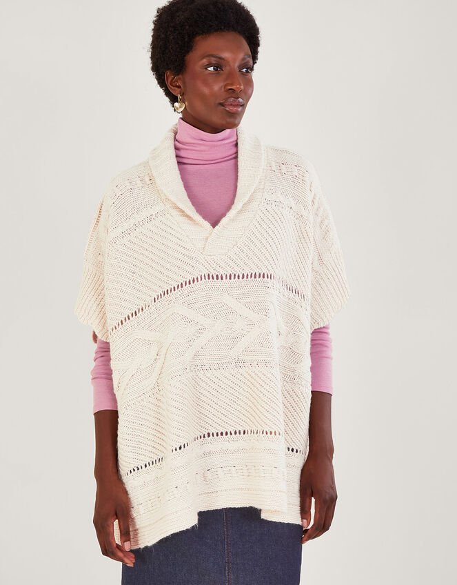 shawl collar poncho