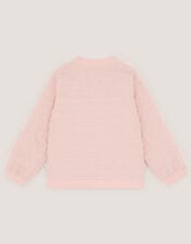 Carolyn Embellished Ruffle Bomber Jacket, Pink (PINK), large