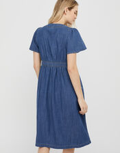 Denim Midi Dress in LENZING™ TENCEL™, Blue (DENIM BLUE), large