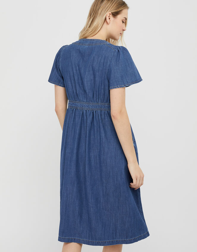Denim Midi Dress in LENZING™ TENCEL™, Blue (DENIM BLUE), large