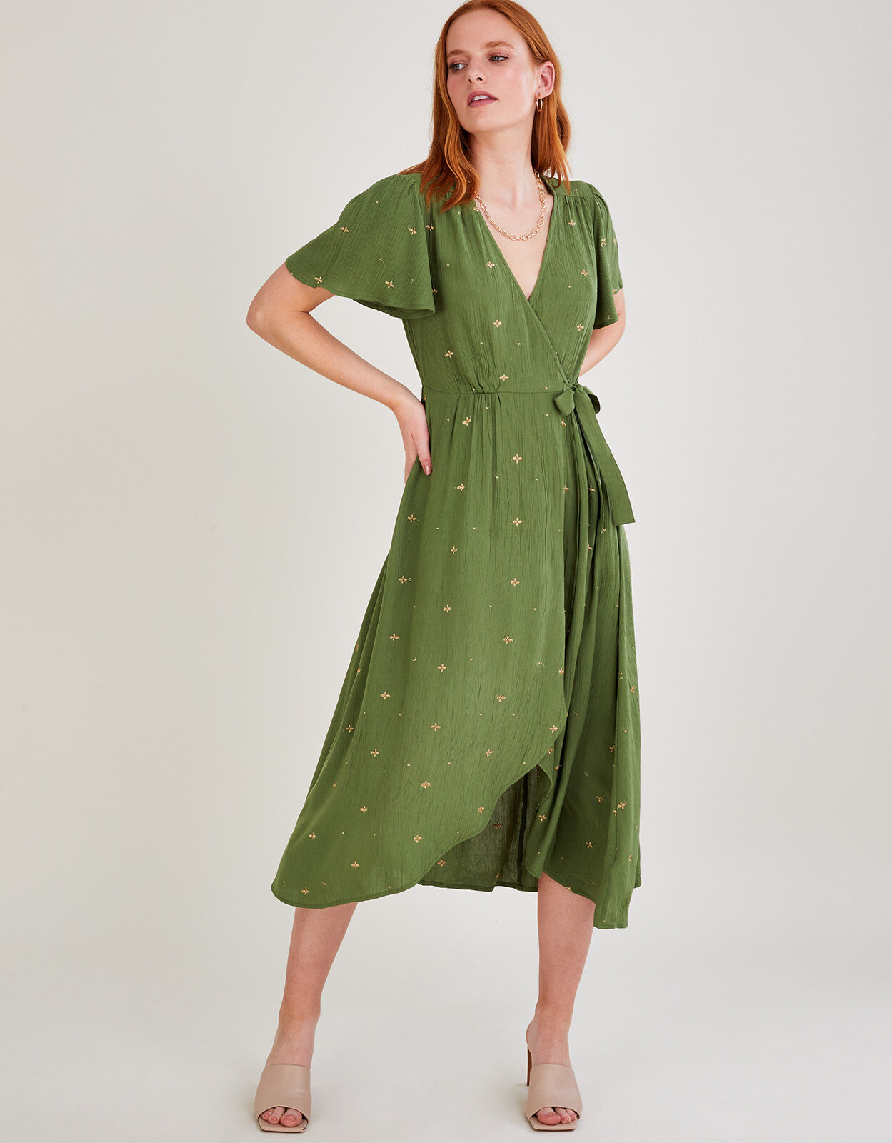 Monsoon deals khaki dress
