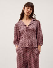 Netta Floral Print Blouse, Pink (PINK), large