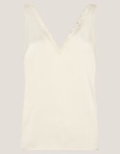 Heidi Satin Cami Top, Ivory (IVORY), large